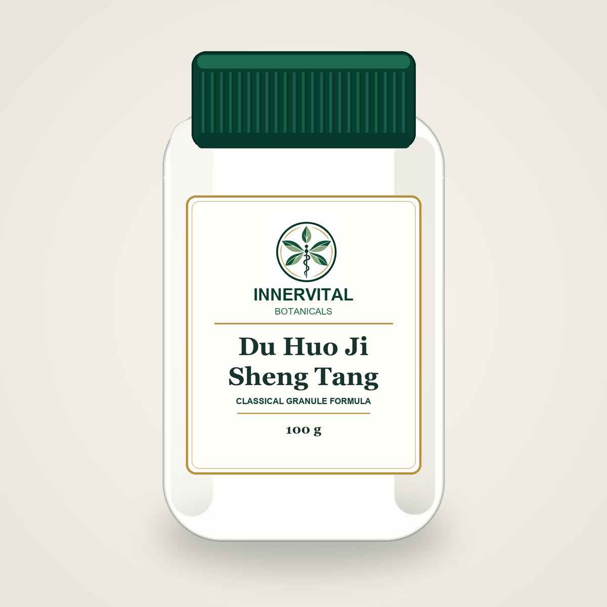 InnerVital Botanicals Du Huo Ji Sheng Tang Classical Granule Formula 100 g bottle