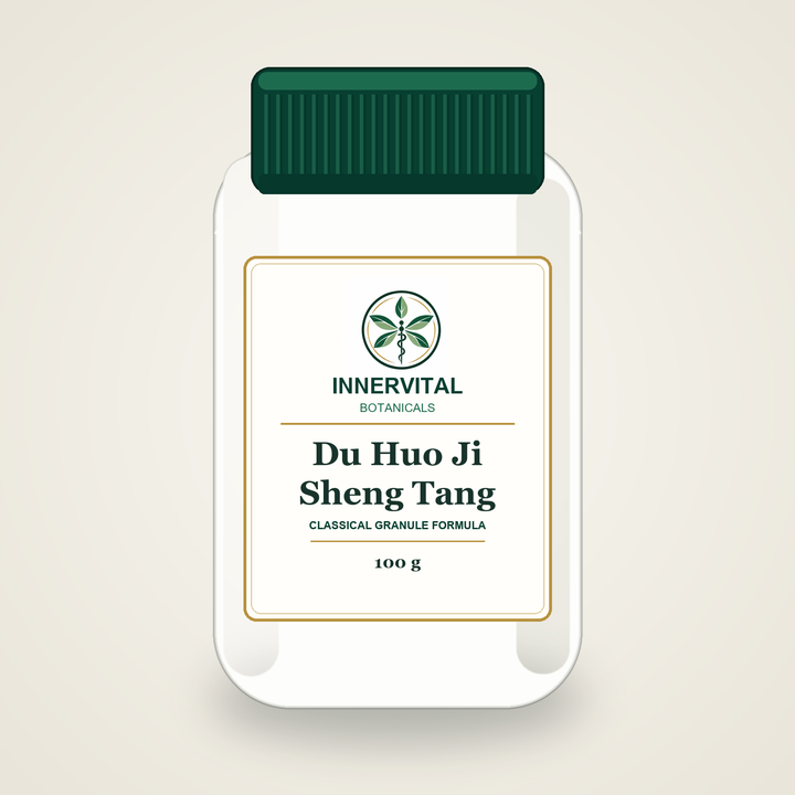 InnerVital Botanicals Du Huo Ji Sheng Tang Classical Granule Formula 100 g bottle