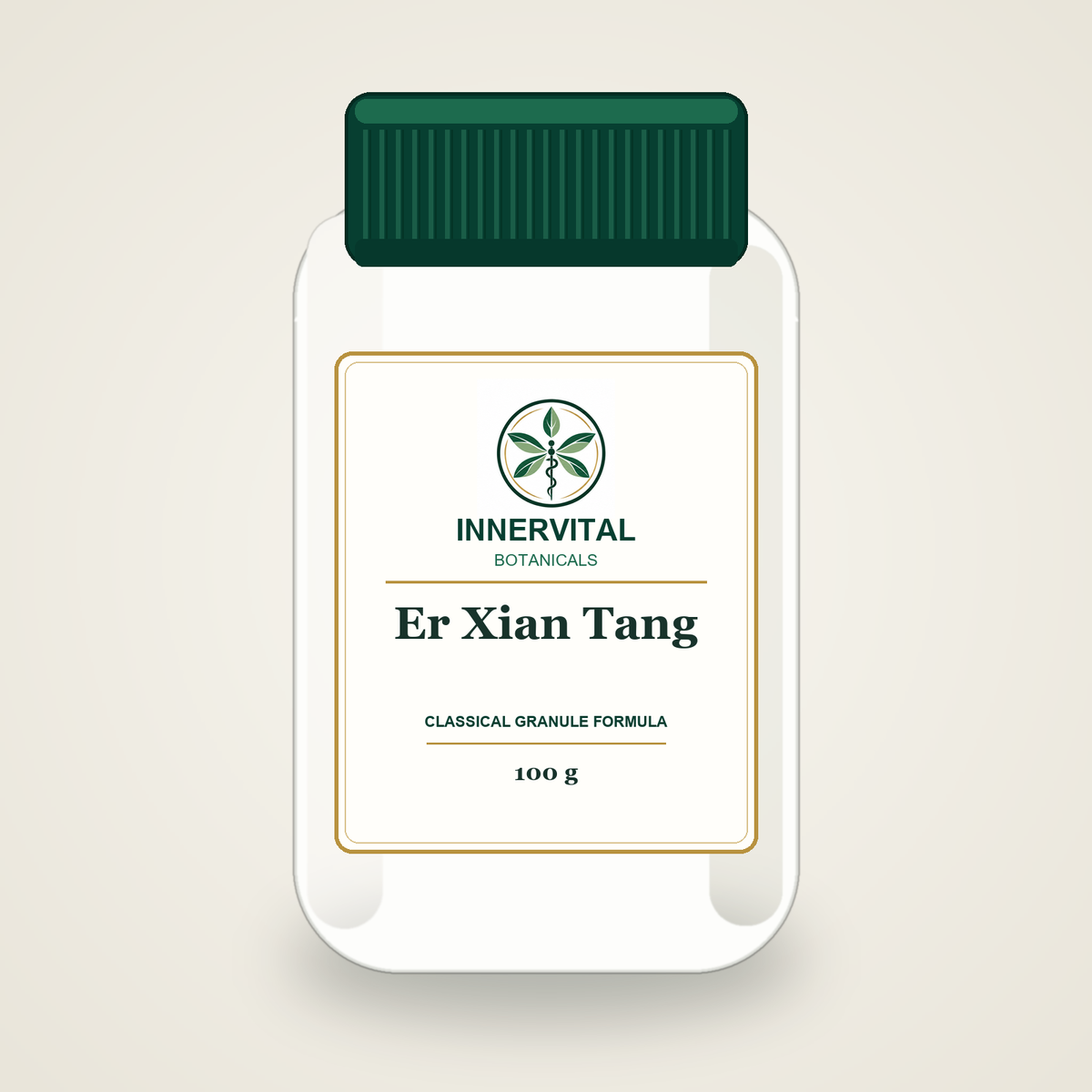 InnerVital Botanicals Er Xian Tang Classical Granule Formula 100 g bottle