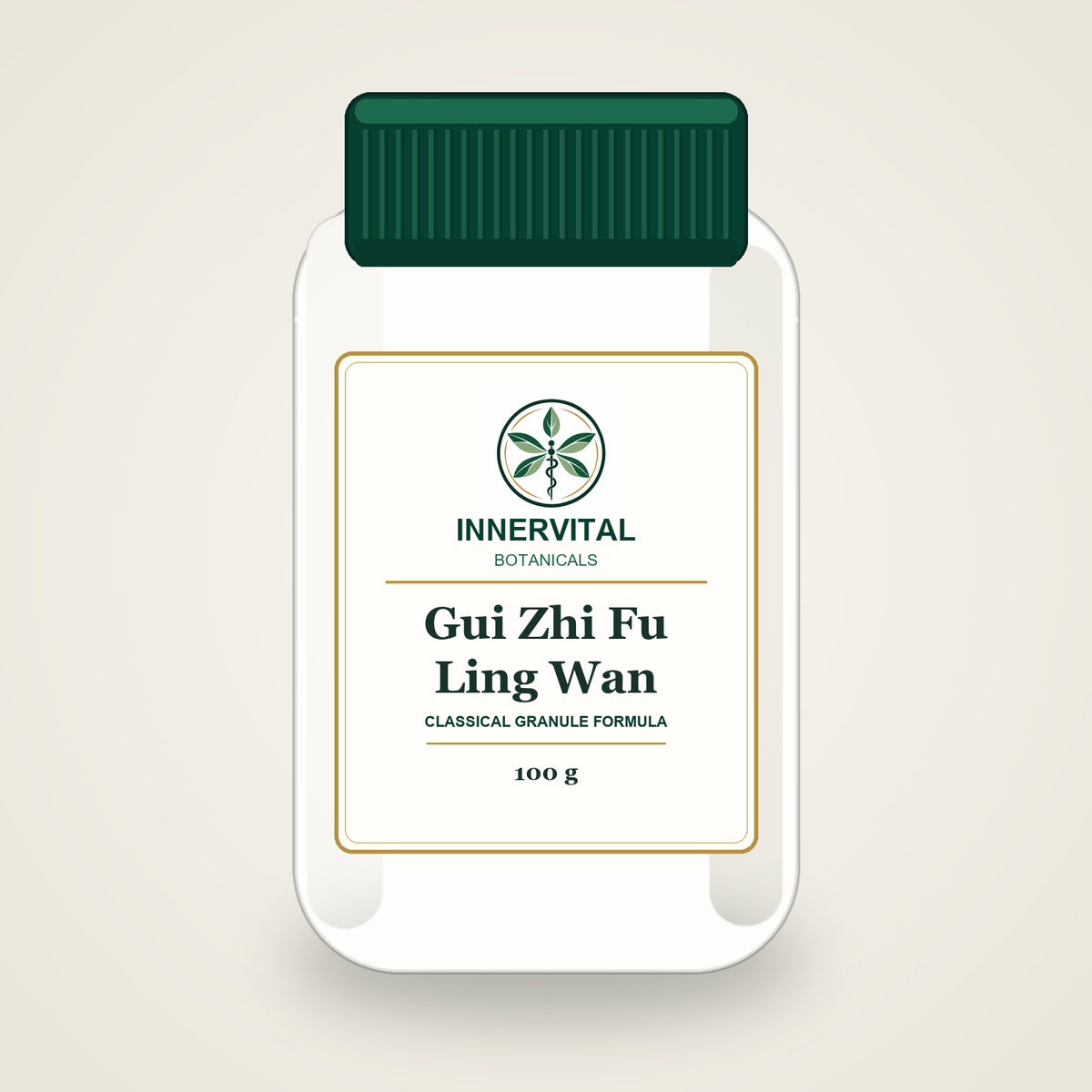 InnerVital Botanicals Gui Zhi Fu Ling Wan Classical Granule Formula 100 g bottle