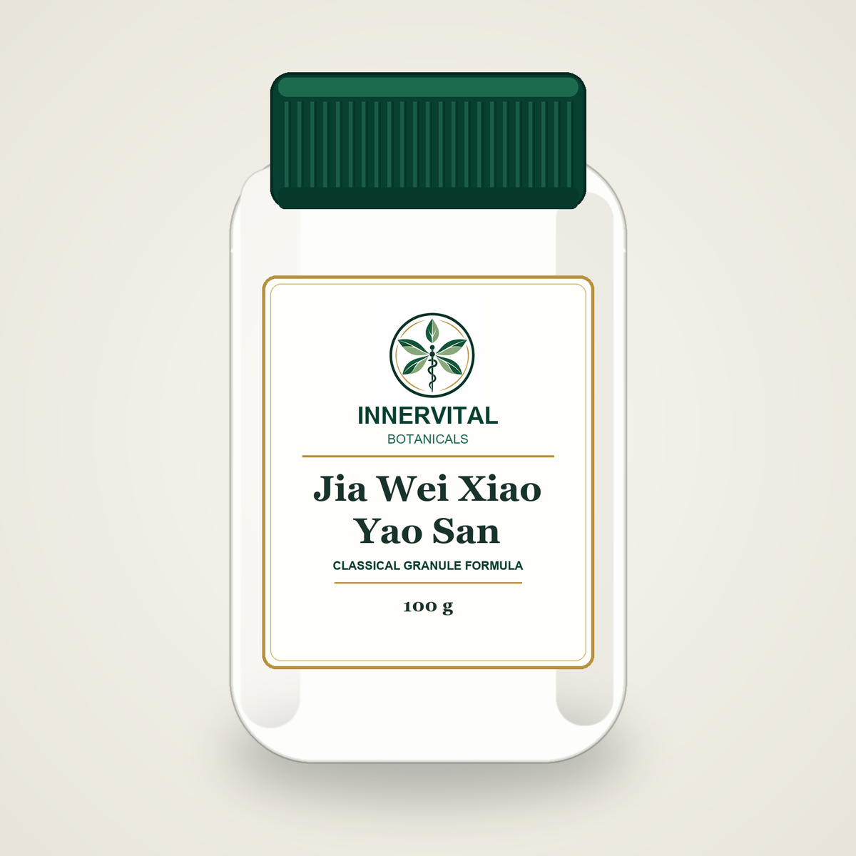 InnerVital Botanicals Jia Wei Xiao Yao San Classical Granule Formula 100 g bottle