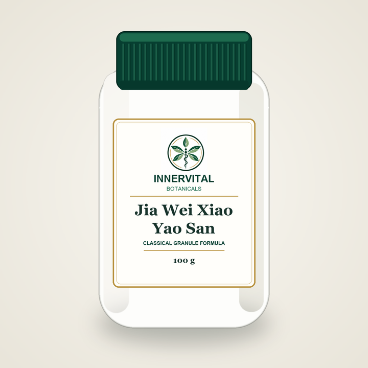 InnerVital Botanicals Jia Wei Xiao Yao San Classical Granule Formula 100 g bottle