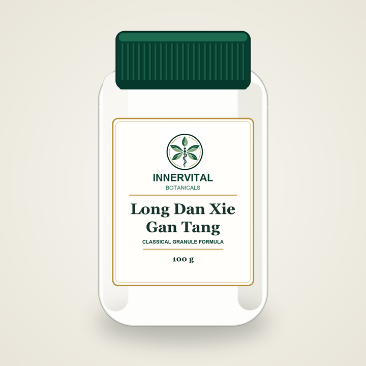InnerVital Botanicals Long Dan Xie Gan Tang Classical Granule Formula 100 g bottle