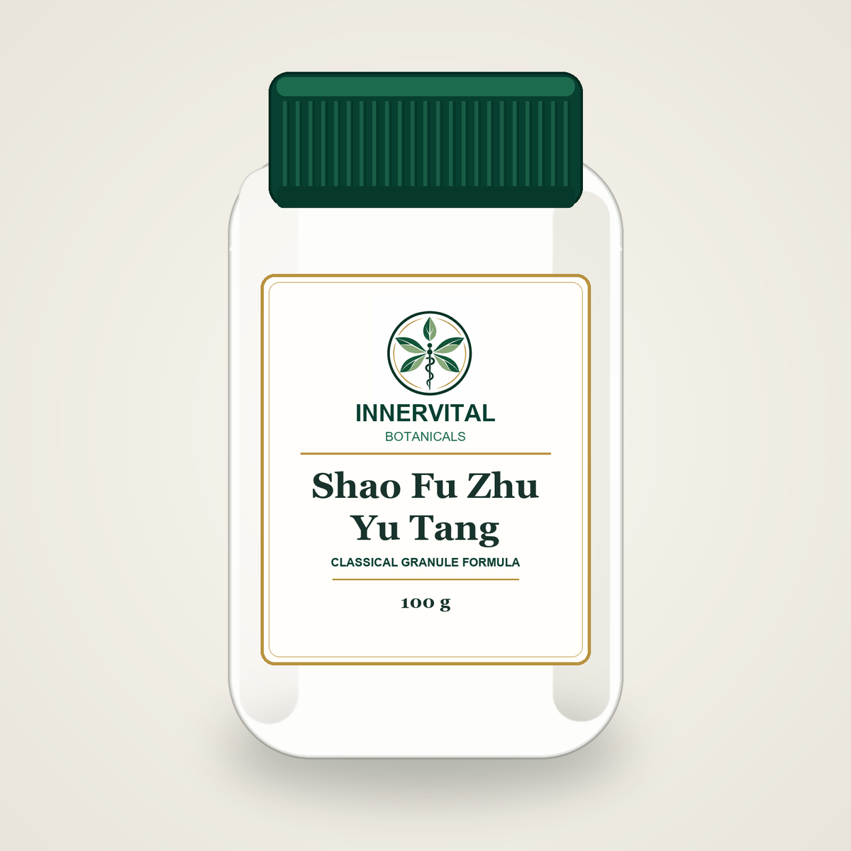 InnerVital Botanicals Shao Fu Zhu Yu Tang Classical Granule Formula 100 g bottle