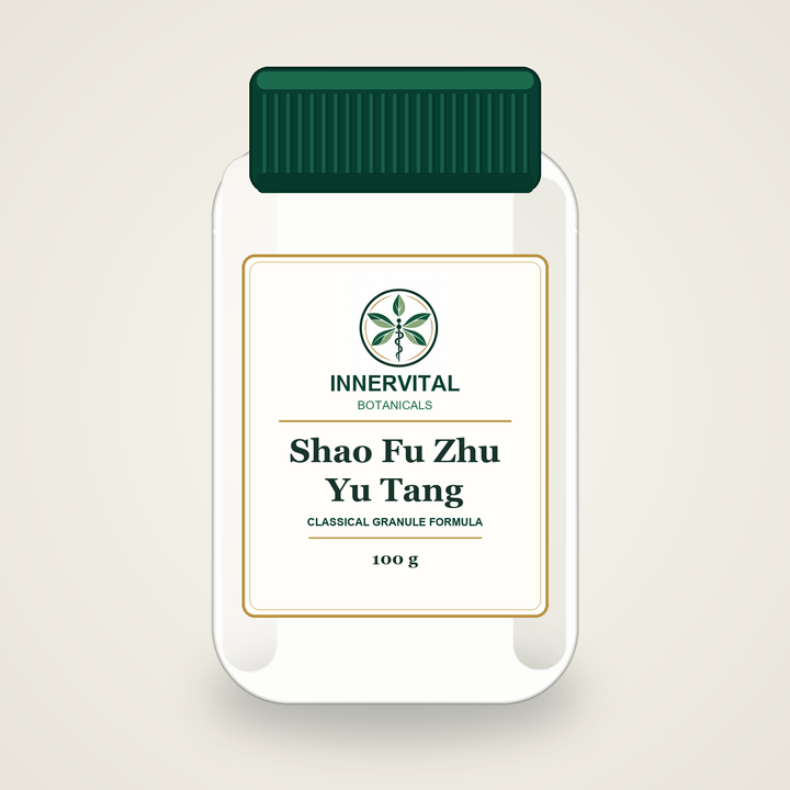 InnerVital Botanicals Shao Fu Zhu Yu Tang Classical Granule Formula 100 g bottle