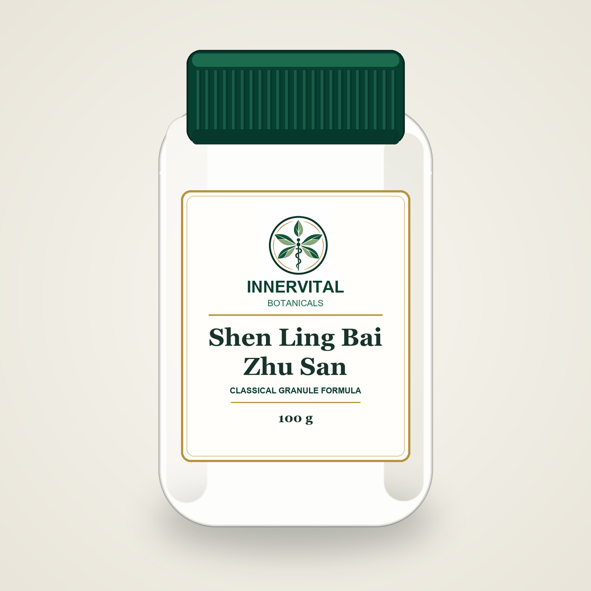 InnerVital Botanicals Shen Ling Bai Zhu San Classical Granule Formula 100 g bottle