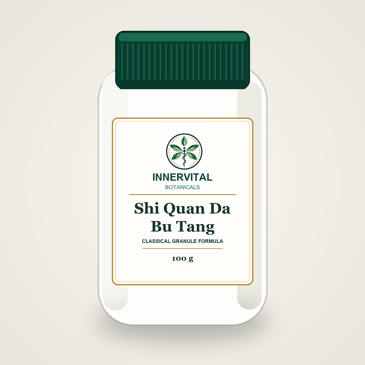 InnerVital Botanicals Shi Quan Da Bu Tang Classical Granule Formula 100 g bottle