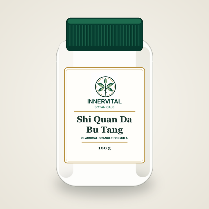 InnerVital Botanicals Shi Quan Da Bu Tang Classical Granule Formula 100 g bottle