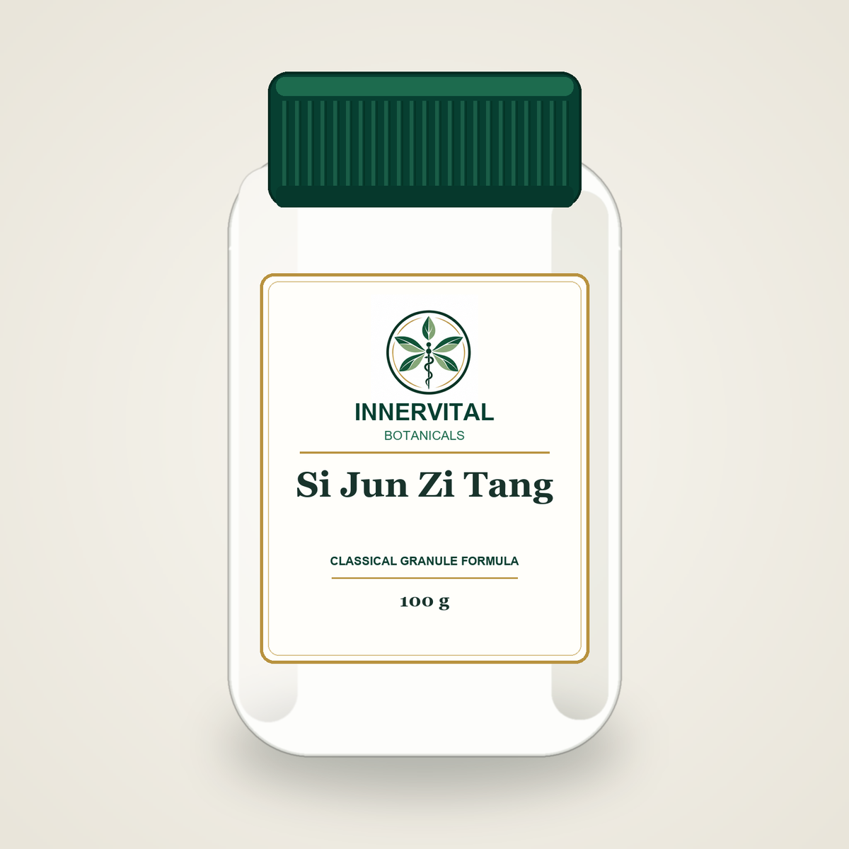 InnerVital Botanicals Si Jun Zi Tang Classical Granule Formula 100 g bottle