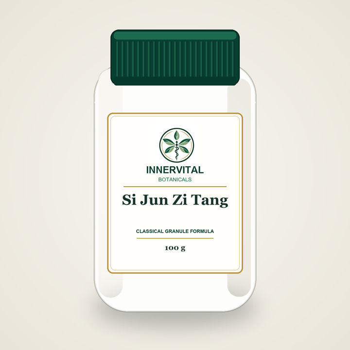 InnerVital Botanicals Si Jun Zi Tang Classical Granule Formula 100 g bottle