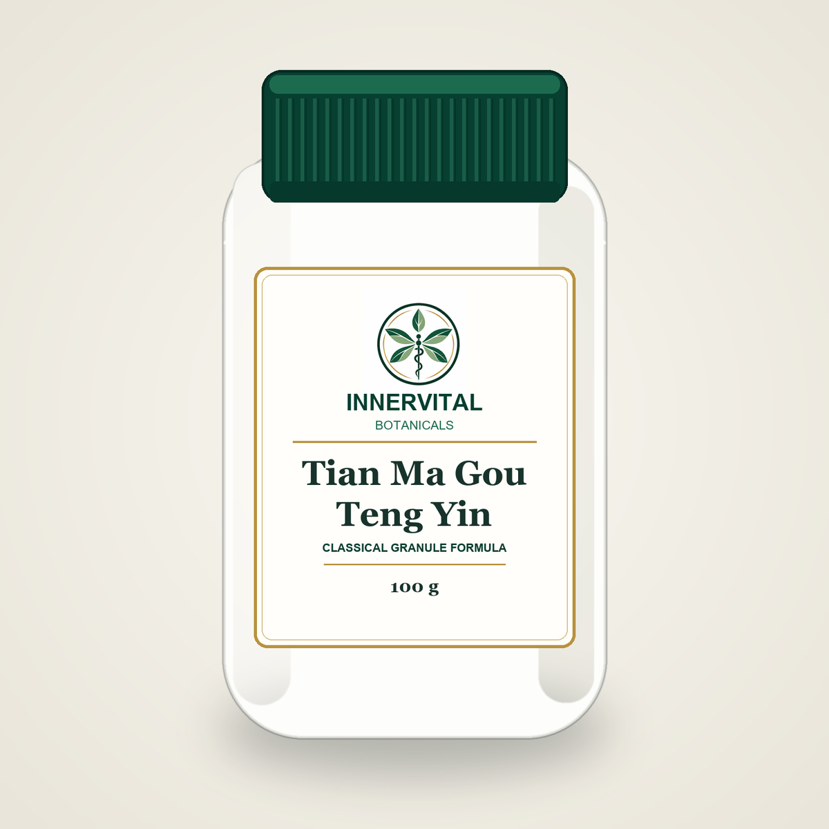 InnerVital Botanicals Tian Ma Gou Teng Yin Classical Granule Formula 100 g bottle